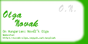 olga novak business card